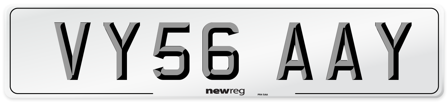 VY56 AAY Number Plate from New Reg